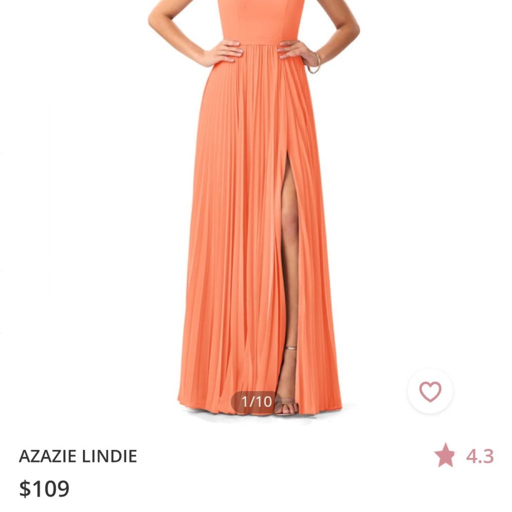 Bridesmaid dress Orange Papaya Azazie